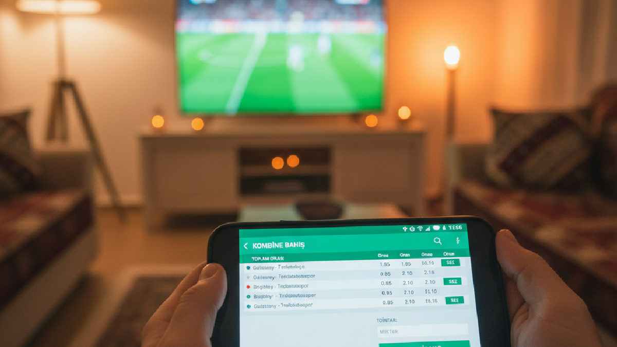 CasinoMaxi mobil platformu üzerinden kombine kupon hazırlayan bir kullanıcının anlık görüntüsü.